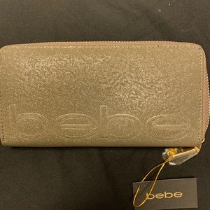 New BEBE Sparkling Gold Wallet